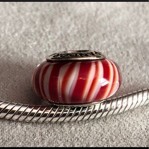 Pandora charm for bracelet - candy cane swirl!